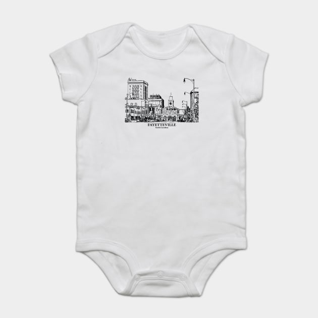Fayetteville - North Carolina Baby Bodysuit by Lakeric